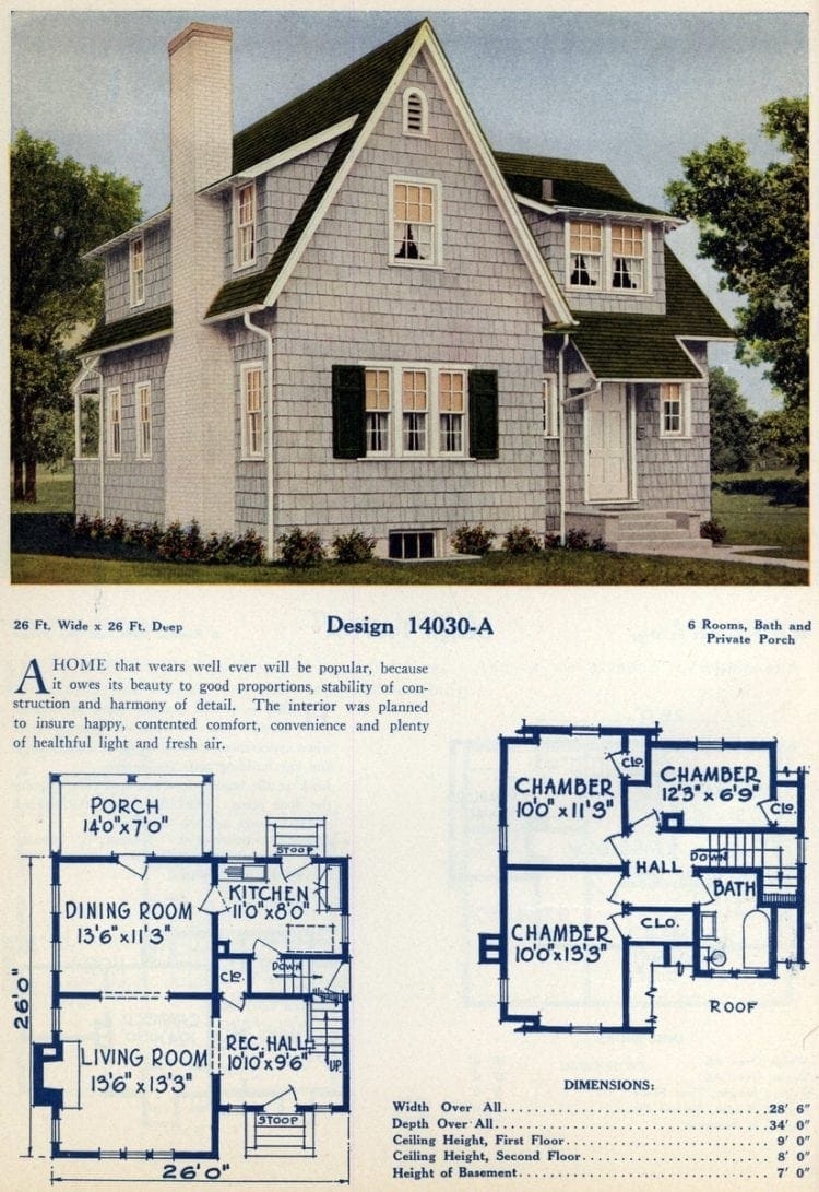 74 Beautiful Vintage Home Designs Floor Plans From The 1920s Click 