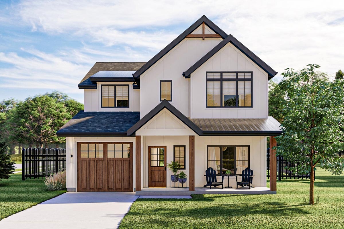 Contemporary Craftsman House Plan Under 2200 Square Feet With Flex Room 