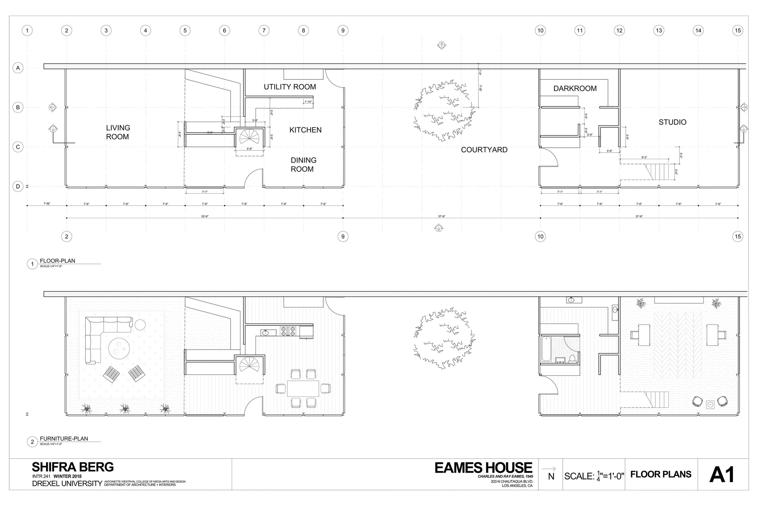 Eames House Plan Dimensions