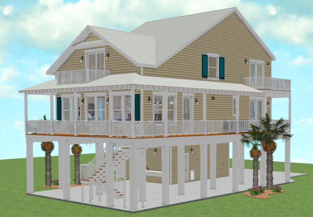 Elevated Piling And Stilt House Plans Archives Coastal House Plans 