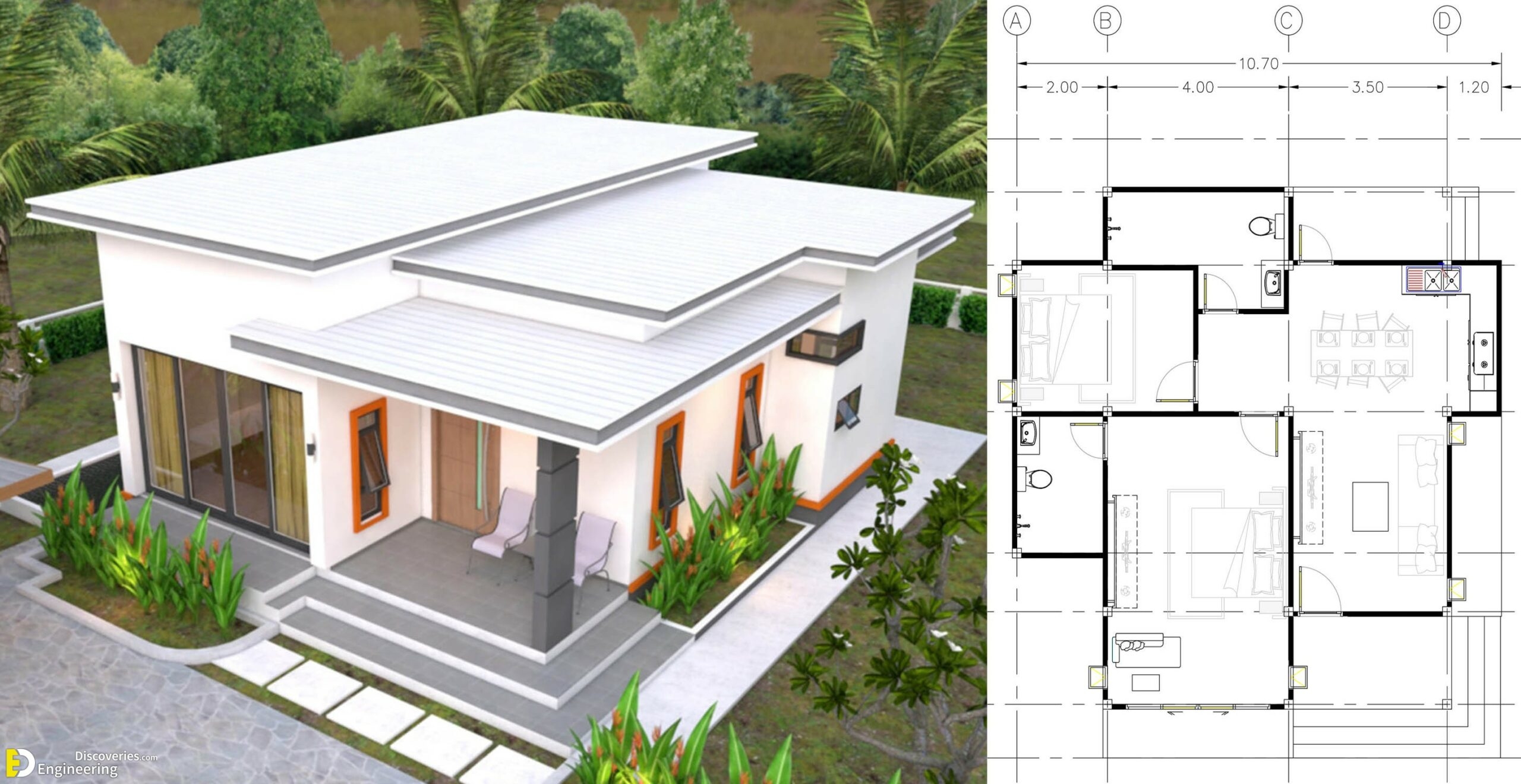 Flat Roof House Designs Plans Image To U