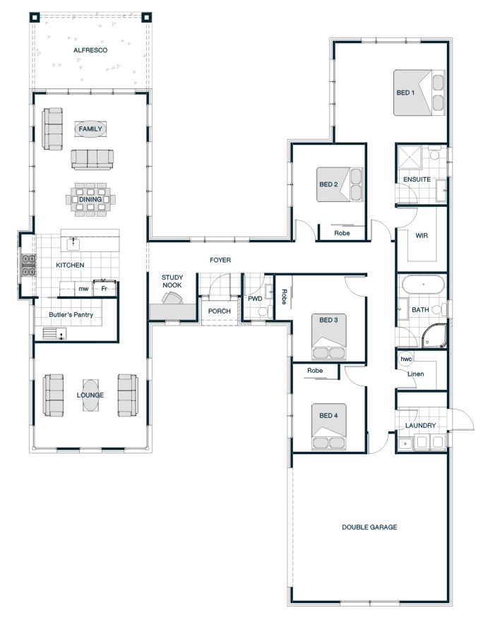 H Shaped House Floor Plans Home Improvement Tools