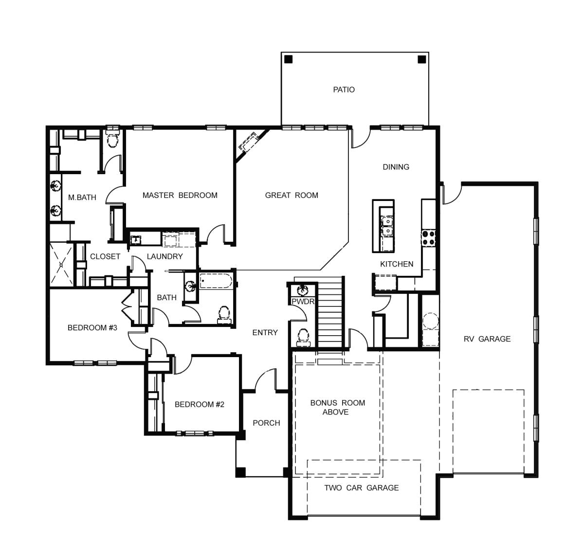 House Floor Plans With Attached Rv Garage Floorplans click