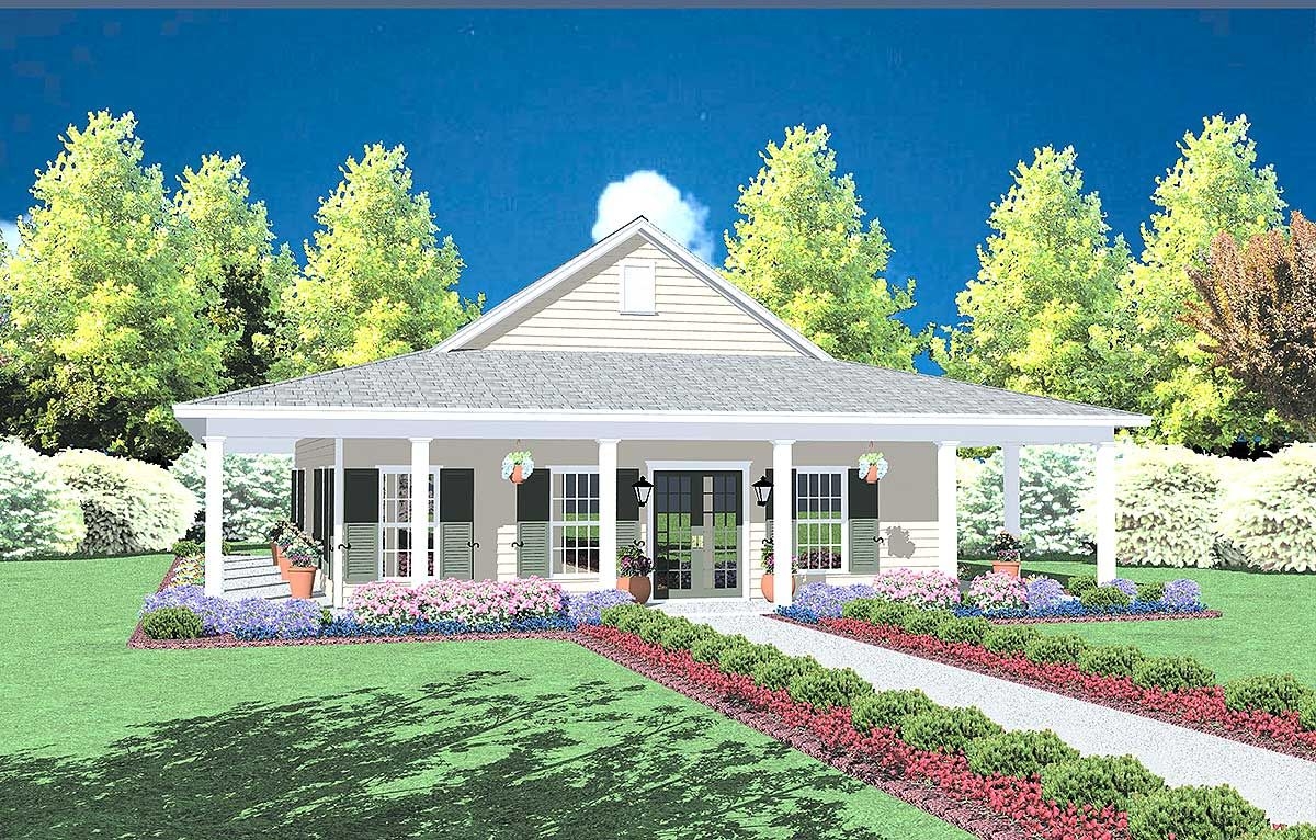 House Plans With Single Story Wrap Around Porch House Plans