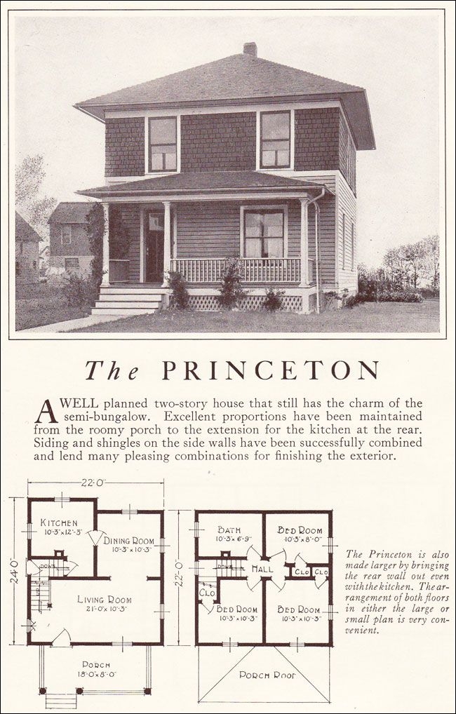 Lewis Manufacturing 1922 Foursquare Two story Princeton Square 