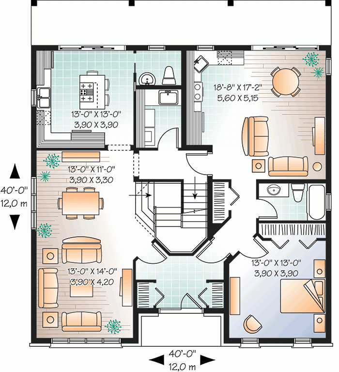 Multi generational House Plan With Stone Exterior 21767DR 