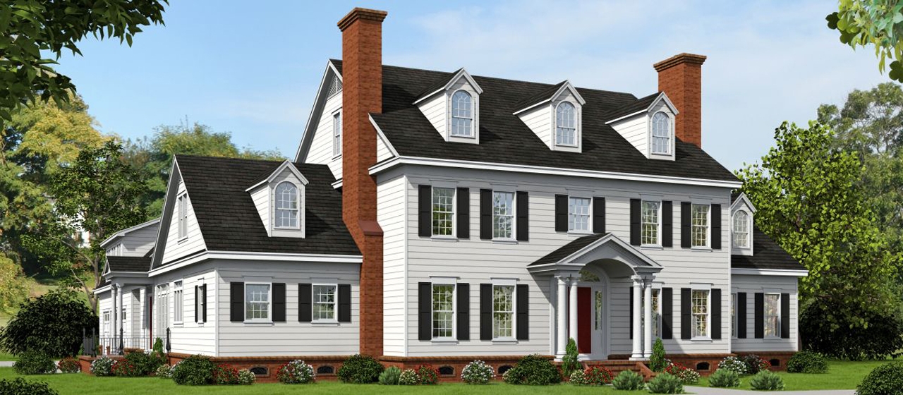 New england colonial House Plan 6 Bedrooms 4 Bath 6858 Sq Ft Plan