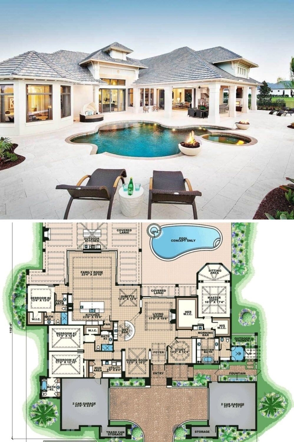 One Story Luxury Home Plans Tabitomo