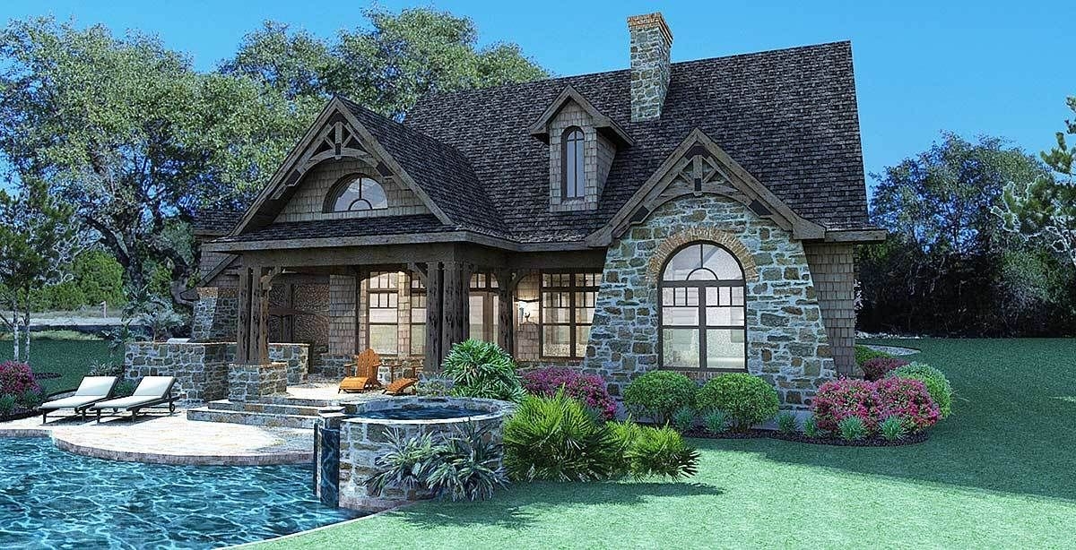 Plan 16807WG Stone Cottage With Flexible Garage Craftsman Style 