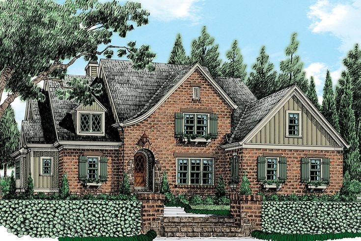 Plan 710180BTZ Tudor Home Plan With 4 Or 5 Bedrooms Cottage House 