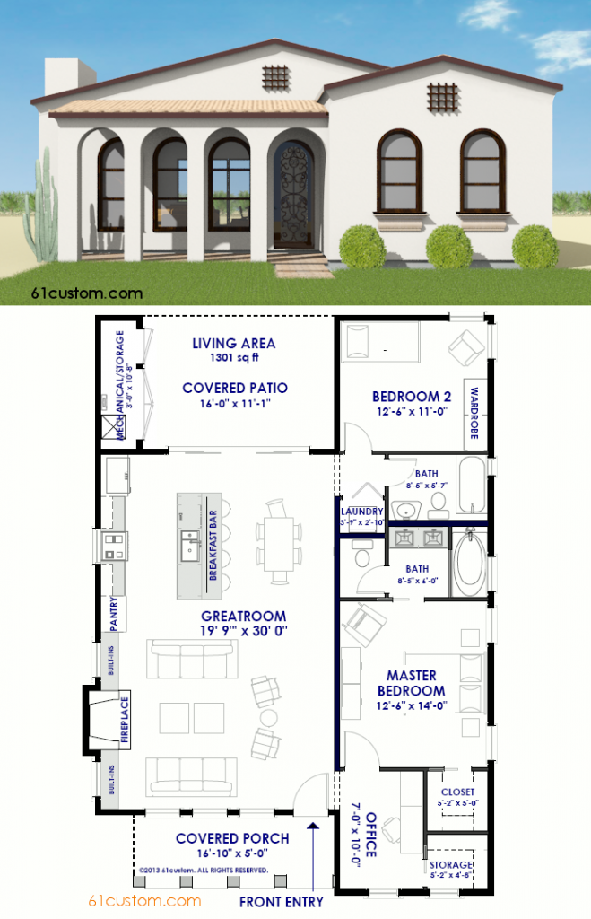 Small Spanish Contemporary House Plan 61custom Modern House Plans 