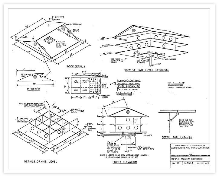 Step By Step Free Printable Purple Martin House Plans