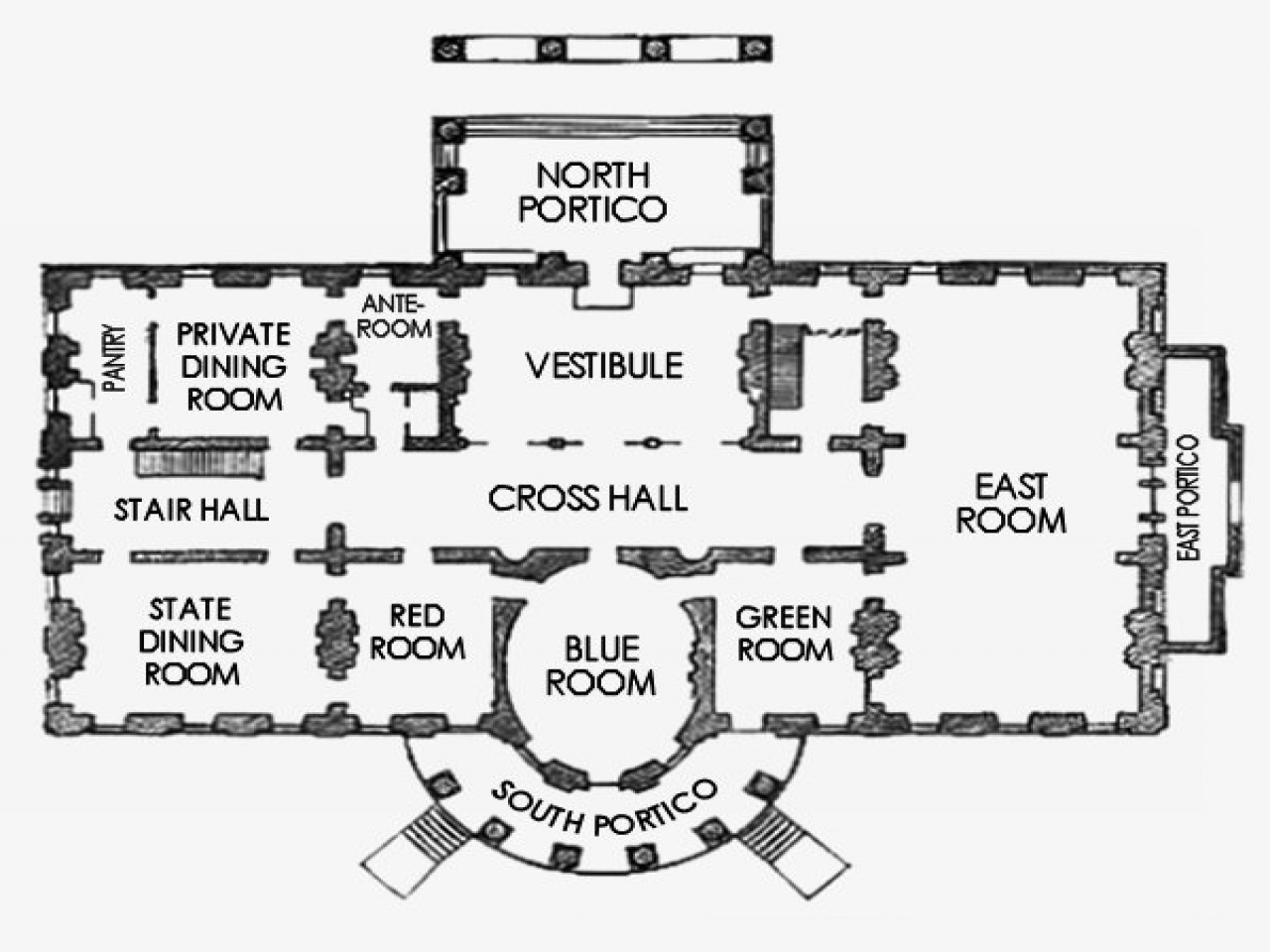 White House Original Floor Plan Floorplans click