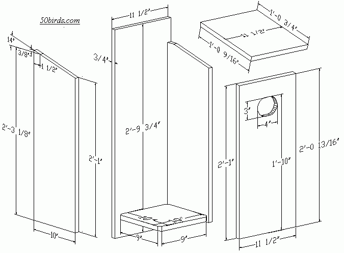 Wood Duck House 70birds Birdhouse Plans Index